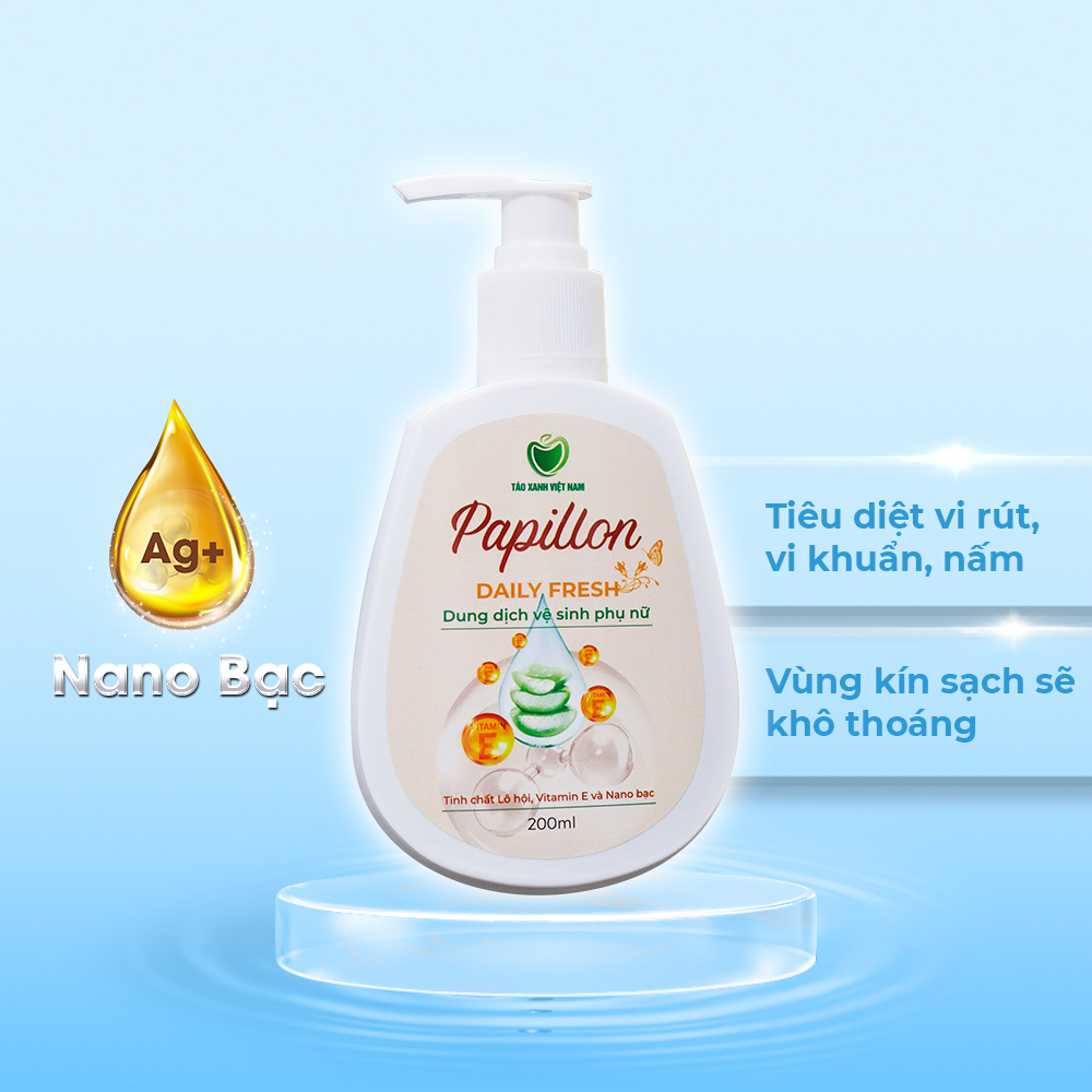 Dung dịch vệ sinh phụ nữ nano bạc Papillon