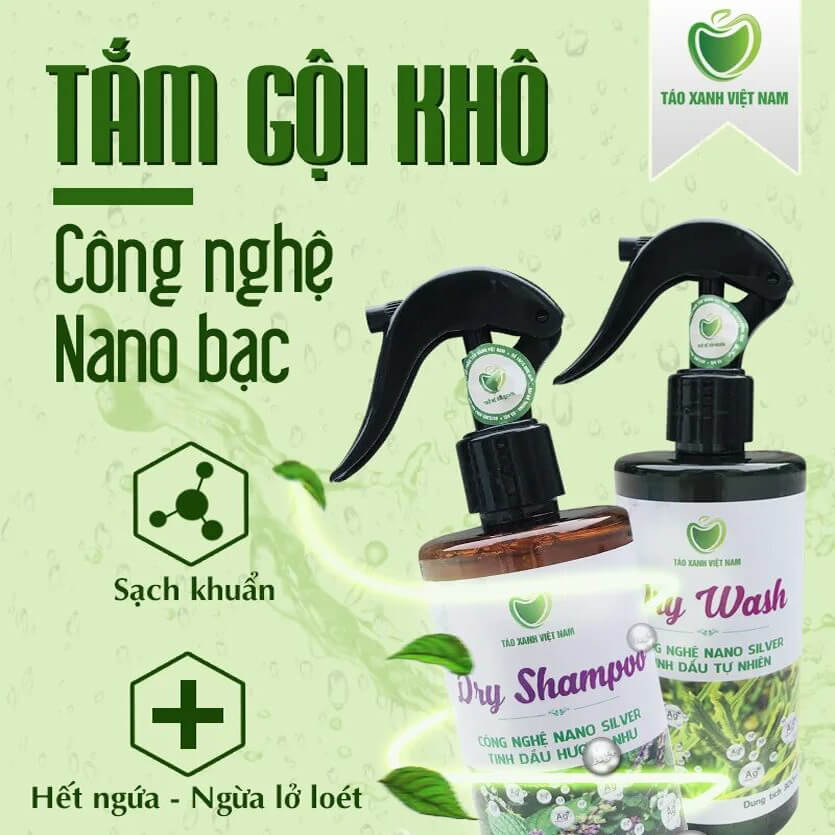 sản phẩm tắm gội khô nano bạc